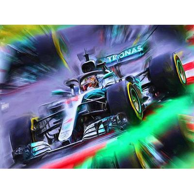 CALVENDO Puzzle Lewis Hamilton jagt recht erfolgreich die vielen Rekorde des legendären Michael Schumacher 2000 Teile Puzzle quer | 2000 Teile