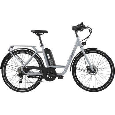 E-Bike LLOBE "City E-Bike 26" Town Compact, grau" Gr. 46, grau (grau, grau), Elektrofahrräder, 46cm, 26 Zoll (66,04cm)
