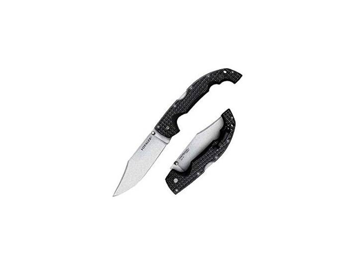 Cold Steel, Voyager XL Lockback, Klappmesser, Clip Point Klinge, Taschenmesser, Griff: Griv EX, AUS-10A Klingenstahl, scharfes Messer für Outdoor, Camping, Schnitzen