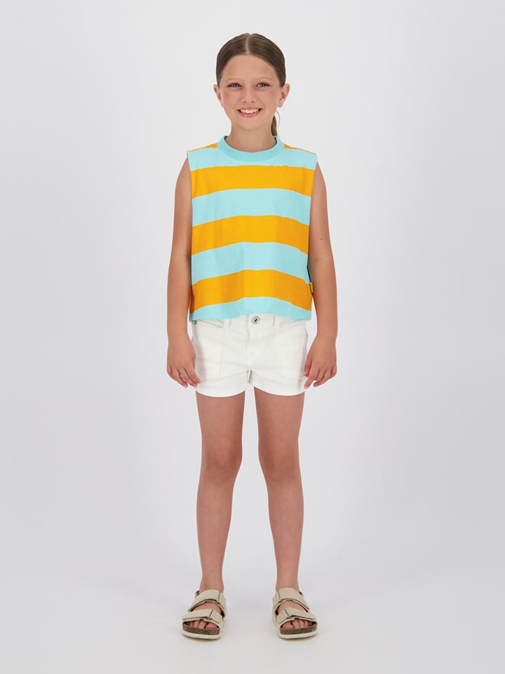 Vingino Top "Icon" in Orange/ Hellblau - 152