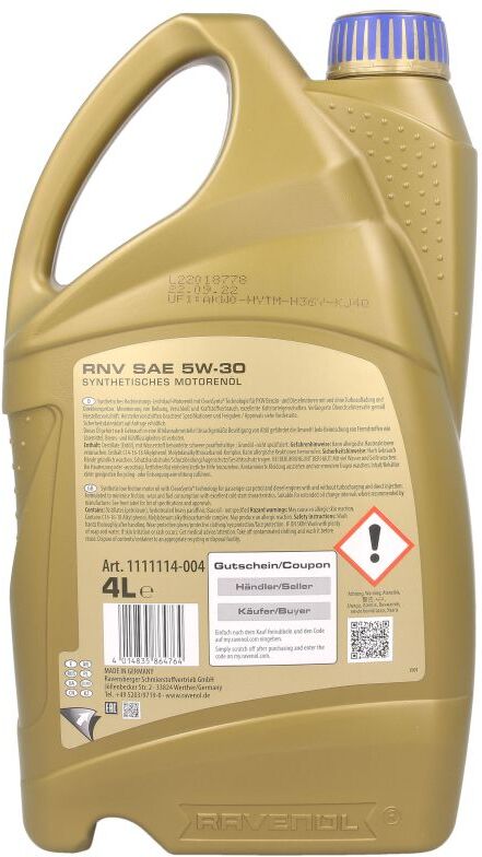 Motoröl RAVENOL 1111114 RNV 5W30 4L