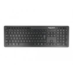 Delock 12004 Kabellos Tastatur Deutsch, QWERTZ Schwarz USB-Anschluss