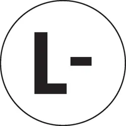 Aufkleber I Leiterkennzeichen Gleichstrom Negativ, RoHS-konform, Folie, selbstklebend, Ø 20mm, 20/Bogen, DIN EN 60445 / IEC 60417