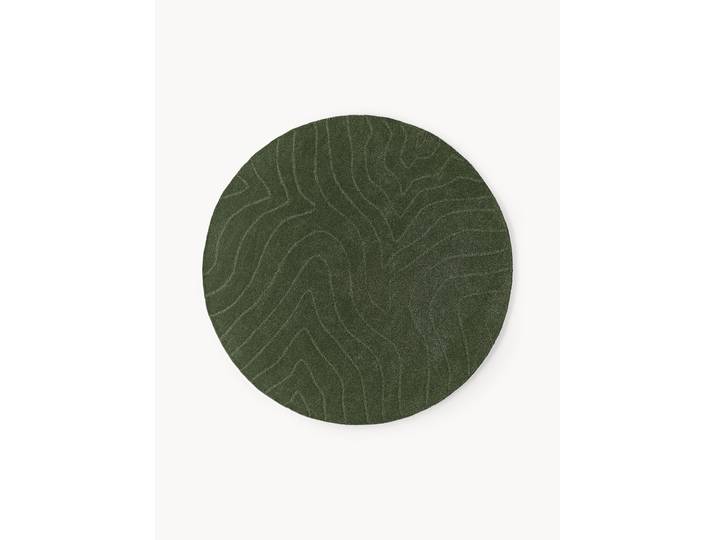 Tapis rond en laine tuftée main Aaron