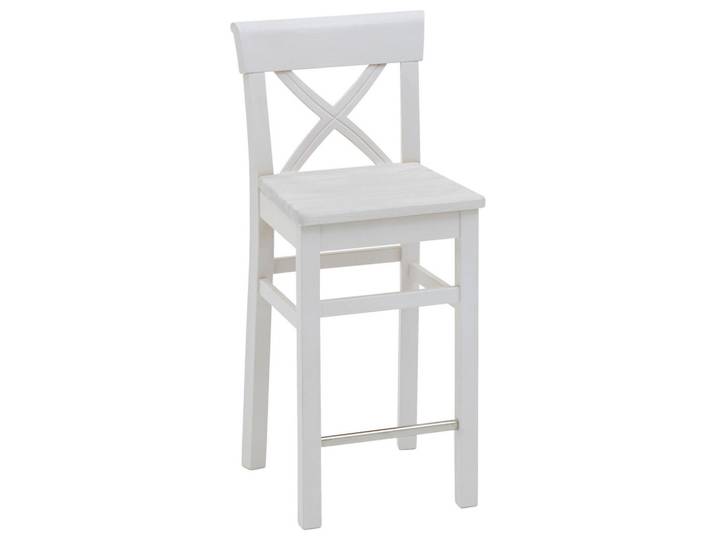 Boxxx Barhocker, Weiß, Holz, Kiefer, massiv, eckig, 43.5x96x44 cm, Esszimmer, Barmöbel, Barhocker