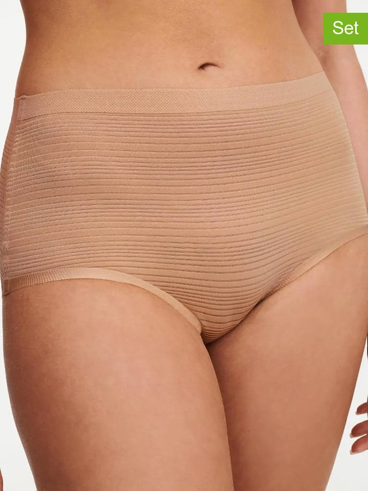 Chantelle 2er-Set: Taillenpantys in Beige - onesize