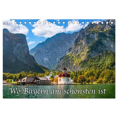 Wo Bayern am schönsten ist (Tischkalender 2027 DIN A5 quer), CALVENDO Monatskalender