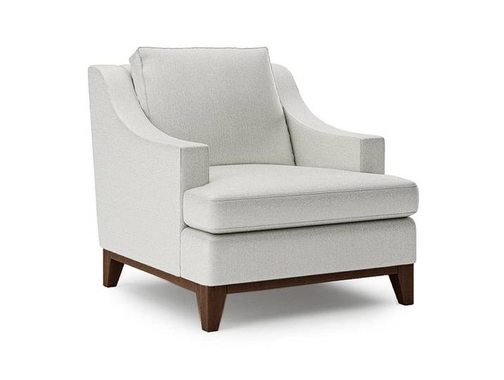 JVmoebel Sessel Bequemer Lounge-Sessel in sanfter Beigefarbe mit Holzfüßen (Sessel), Made in Europa