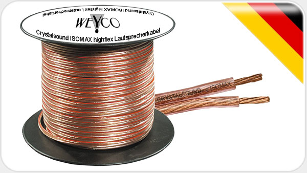 Weyco Crystalsound ISOMAX highflex Lautsprecherkabel 4,0mm² WE020006