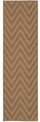 Style Haven Veranda Chevron Tonal Stripes Brown Indoor-Outdoor Rug