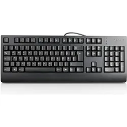 Lenovo Keyboard USB TRDTNL KB BK GER (DE, Kabelgebunden), Tastatur, Schwarz