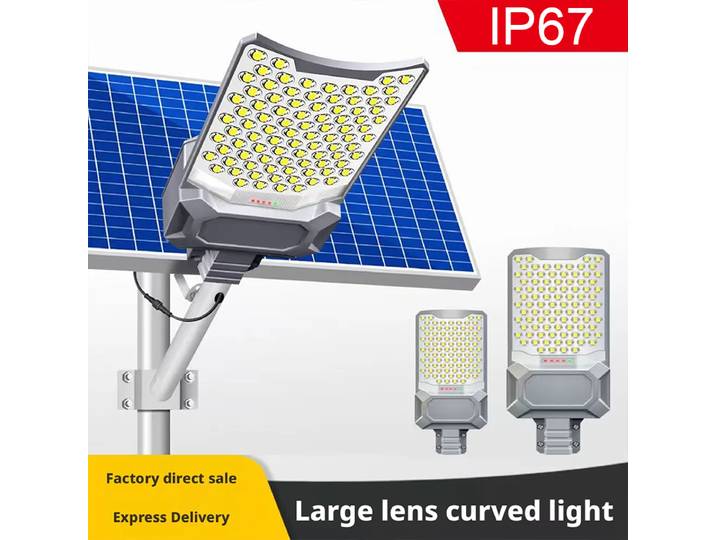 Lampadaire solaire, système d'éclairage extérieur LED solaire 10000W avec capteur, pour jardin, parking, place publique, cour