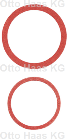 HAAS Fiber-Ring 7381 8x14x1mm, rotbraun, warm/kalt
