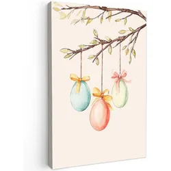 LEINWANDBILD Osterkuchen - Schleife - Eier Deko Wohnzimmer 20x30 cm
