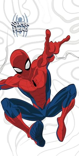 Aymax Spiderman strandlaken van polyester, 70 x 140 cm
