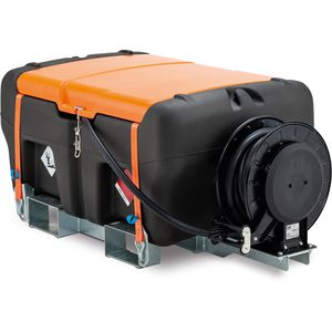 CEMO Tankanlage 11361, mobil, mit ADR-Zulassung, 330 Liter, 12V E-Pumpe & Schlauchaufroller, Benzin