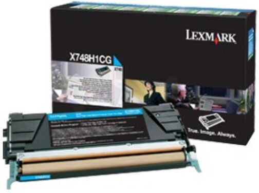 Lexmark X748h3cg Lasertoner, Blå, 10000s