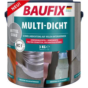 Baufix Dichtmasse Multi-Dicht, 3kg, universal, grau, für innen & außen, wasserdicht