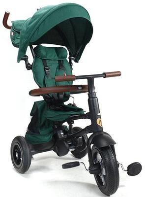 QPlay Rito Plus Folding Stroller/ Trike - Premium Midnight Black
