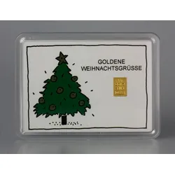 Goldbarren 1g "Goldene Weihnachtsgrüße" (Motivbox)
