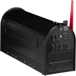 Relaxdays, Briefkasten, US-Mailbox (48 x 16 x 22 cm)