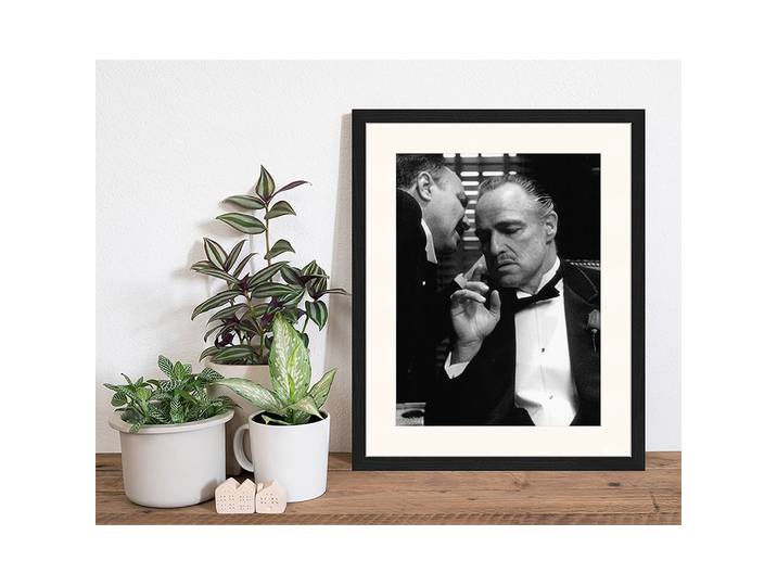 Bild Godfather Rahmen: Massivholz Buche, lackiert Abdeckung: Plexiglas Schwarz 43 x 53cm