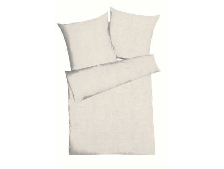 Bettwäsche KAEPPEL Uni , beige (creme), B/L: 135cm x 200cm, 1 Stk., 1 Stk., Musselin, B/L: 80cm x 80cm, 2 Stk., Musselin, Obermaterial: 100% Baumwolle, Bettwäsche, Bettwäsche, Unifarben