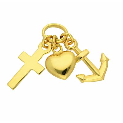 Kettenanhänger ADELIA´S "Anhänger Glaube - Liebe - Hoffnung 333 Gold ( 8K )", gold, Schmuckanhänger, Damen, Gold, Kettenanhänger, Goldanhänger Glaube-Liebe-Hoffnung