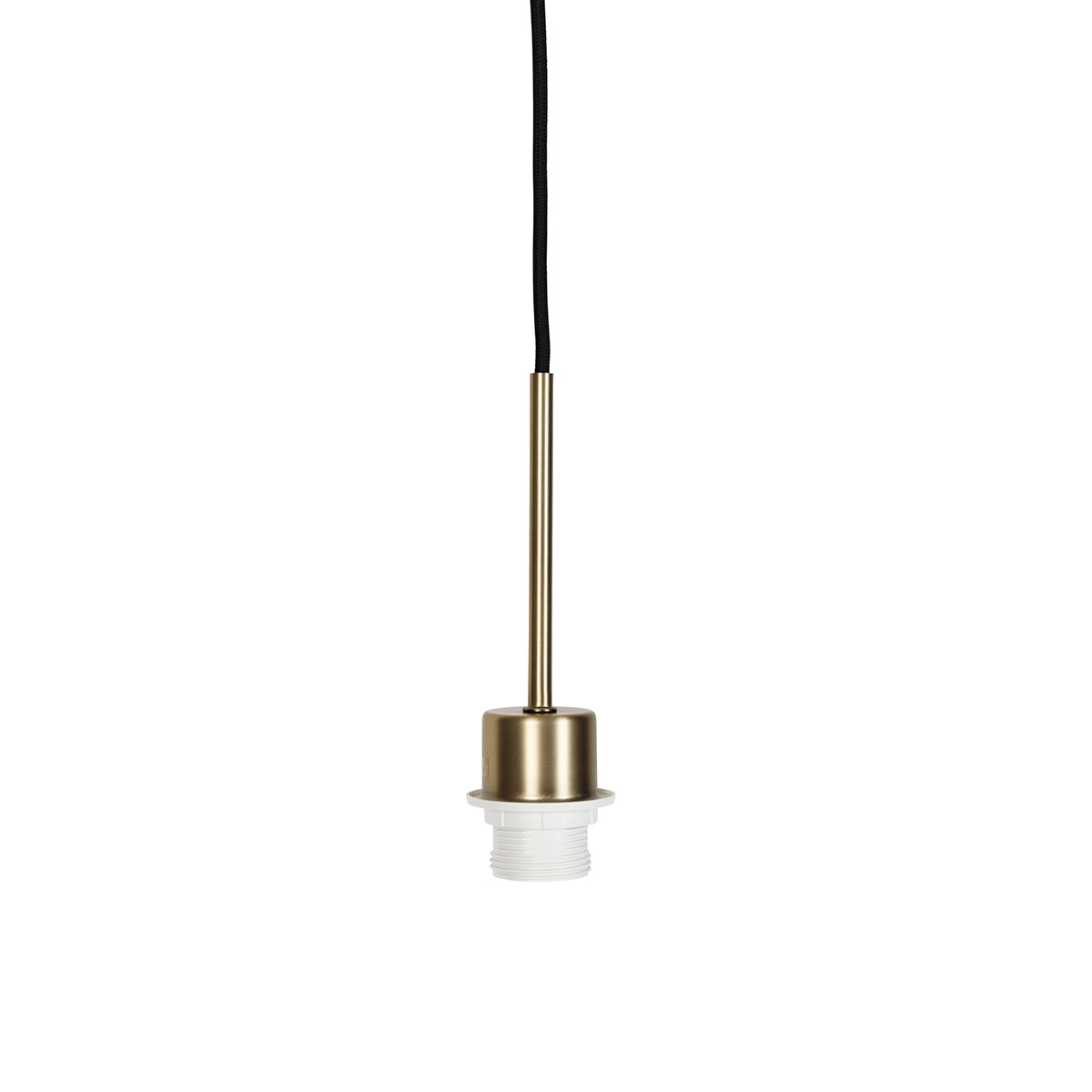 Qazqa Moderne hanglamp brons met zwarte kabel - Combi 1