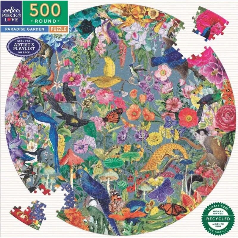 Puzzle rond 500 pcs Paradise Garden - Eeboo