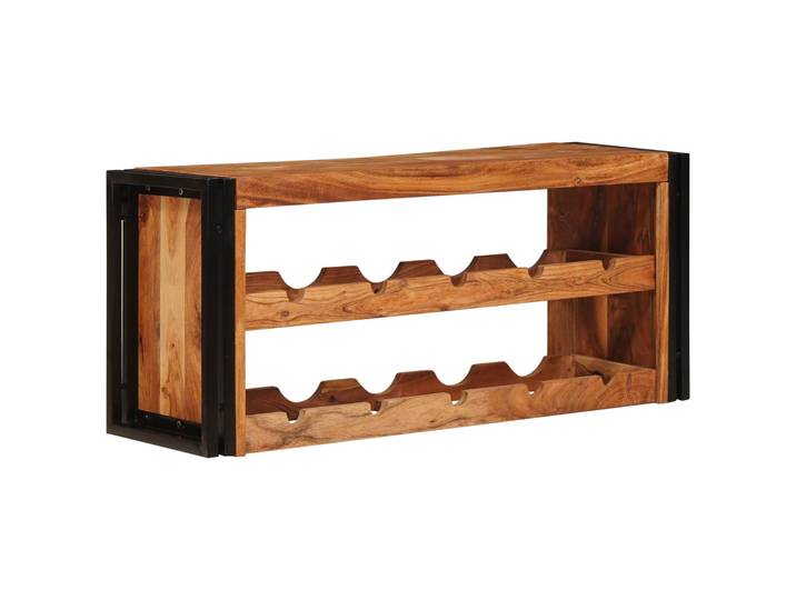 vidaXL Weinregal Braun 100 x 45 x 33 cm Massivholz Akazie