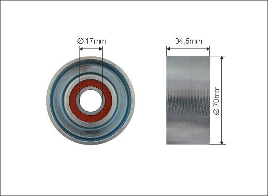 Caffaro Spannrolle, Keilrippenriemen 500465 Für Nissan