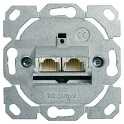 Telegärtner Datendose Cat6 CL.E AMJ45 2xRJ45 UP ohne Zentralplatte