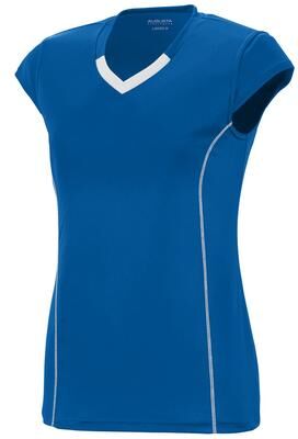 Augusta Sportswear 1219 Athletic Girls Blash Jersey T-Shirt in Royal/White size Medium   Polyester
