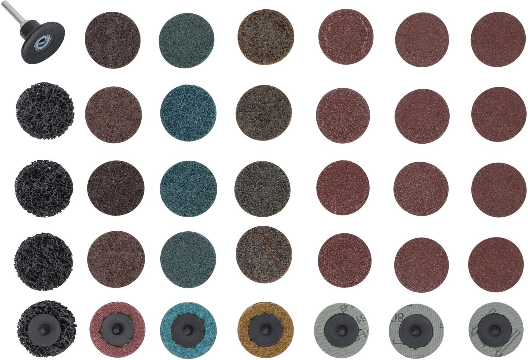 BGS Schleifscheiben / Schleifteller-Satz Ø 50 mm 35 teilig ; BGS technic (6649)
