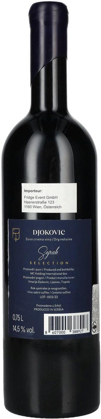 Djokovic Syrah Selection 14,5% Vol. 0,75l