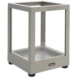 Windlicht Belfort aus Aluminium, 20x20x28 cm - Khaki