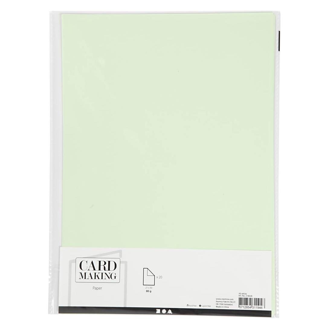 Creativ Company Papier Lichtgroen A4 80gr, 20st. (80 g/m², 1x) (218028)