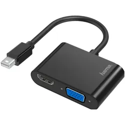Hama Mini DisplayPort — VGA HDMI (Typ A) (HDMI), Video Adapter, Schwarz