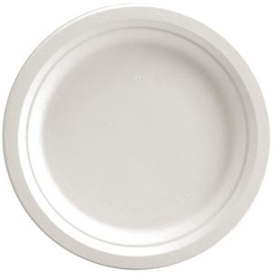 Franz-Mensch Einwegteller NATUREStar, Zuckerrohr, weiß, Ø 23cm, 50 Stück