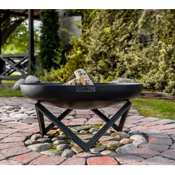 CookKing Santiago | Garten Feuerschale 100 cm | Stahl Grill - Schwarz