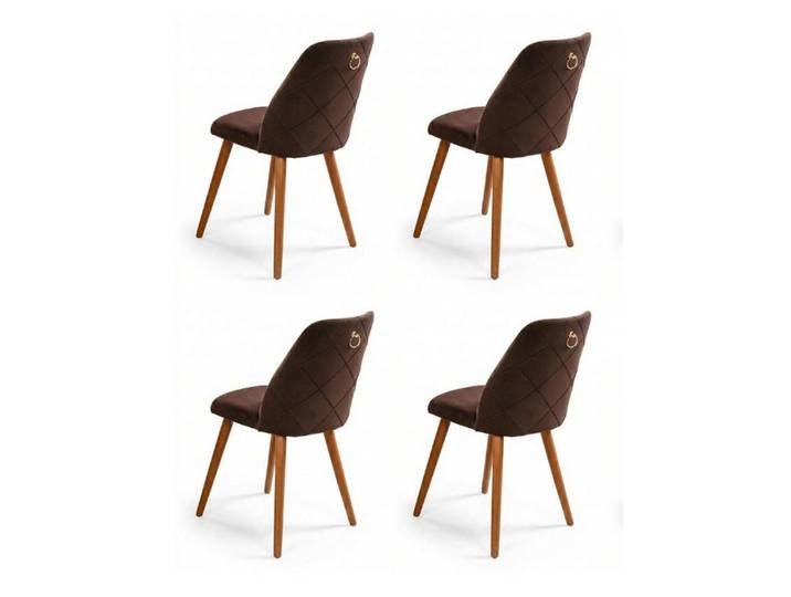 JVmoebel Esszimmerstuhl 4x Moderne Stühle Braun Komfortabel Esszimmer Neu Weich, Made in Europa