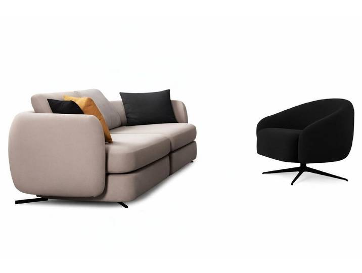 JVmoebel Polstergarnitur Designer Polstersessel aus Stoff in elegantem Design, (2-tlg)