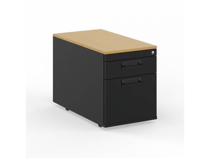 Rollcontainer Tradingzone GO Swiss Schwarz/Buche, Neu - Perfekt für Unterlagen und Akten