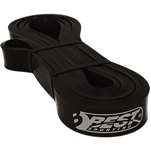 Best-Sporting Fitnessband Widerstandsband mittel, 1 m x 2,1 cm, bis 25 kg Widerstand, schwarz, Loop aus Latex, Klimmzughilfe