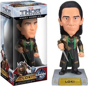 Funko Bobble Head Wacky Wobbler Thor The Dark Loki World Figuur, 18 cm