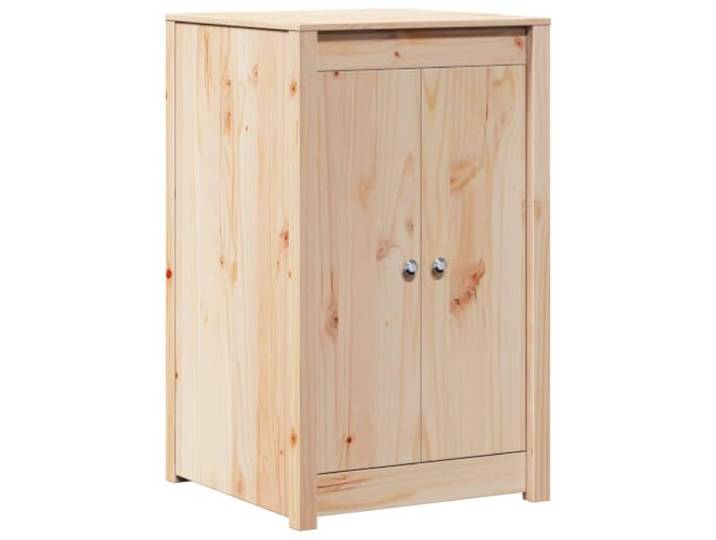 Outdoor-Küchenschrank aus Massivholz von Douglas mit 2 Regalböden, Massives Douglasienholz, Metallgriffe, quadratische Beine, 2 Türen, 2 Einlegeböden, für den Außenbereich
