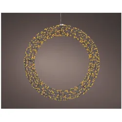 Kaemingk, LED Weihnachtsdeko, Micro-Led-Kranz Metall Aussenlänge 7,5X58X58 Cm