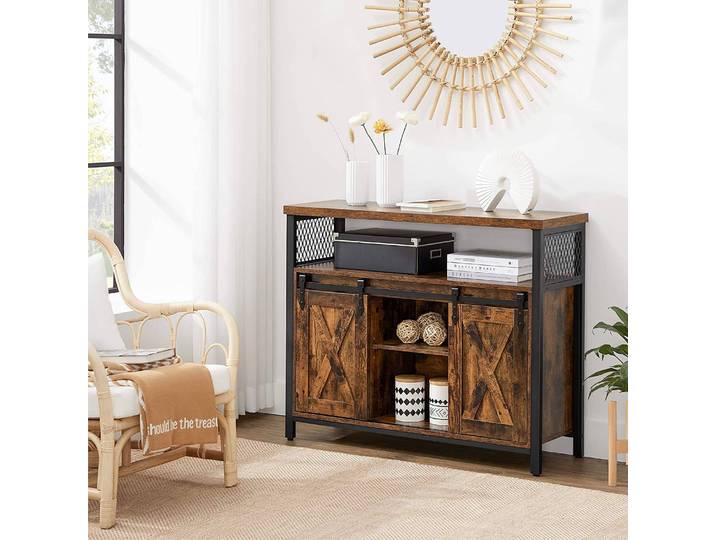Kommode Hazlet II 100 x 80 x 33cm Braun/Braun