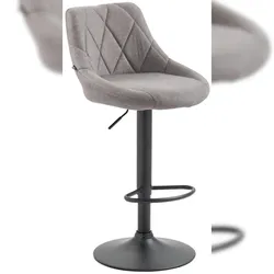 CLP Barhocker Lazio Stoff grau/schwarz